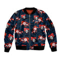 custom-text-and-number-newcastle-knights-rugby-sleeve-zip-bomber-jacket-polynesian-tribal-mix-tropical-hawaiian-style