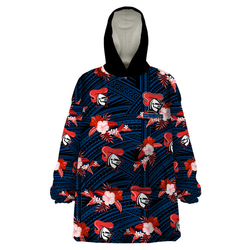custom-text-and-number-newcastle-knights-rugby-wearable-blanket-hoodie-polynesian-tribal-mix-tropical-hawaiian-style