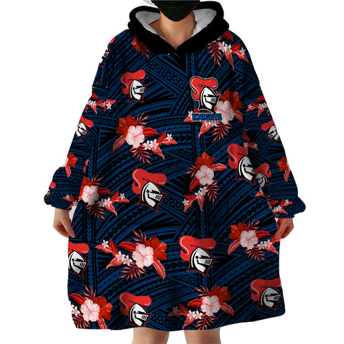 custom-text-and-number-newcastle-knights-rugby-wearable-blanket-hoodie-polynesian-tribal-mix-tropical-hawaiian-style
