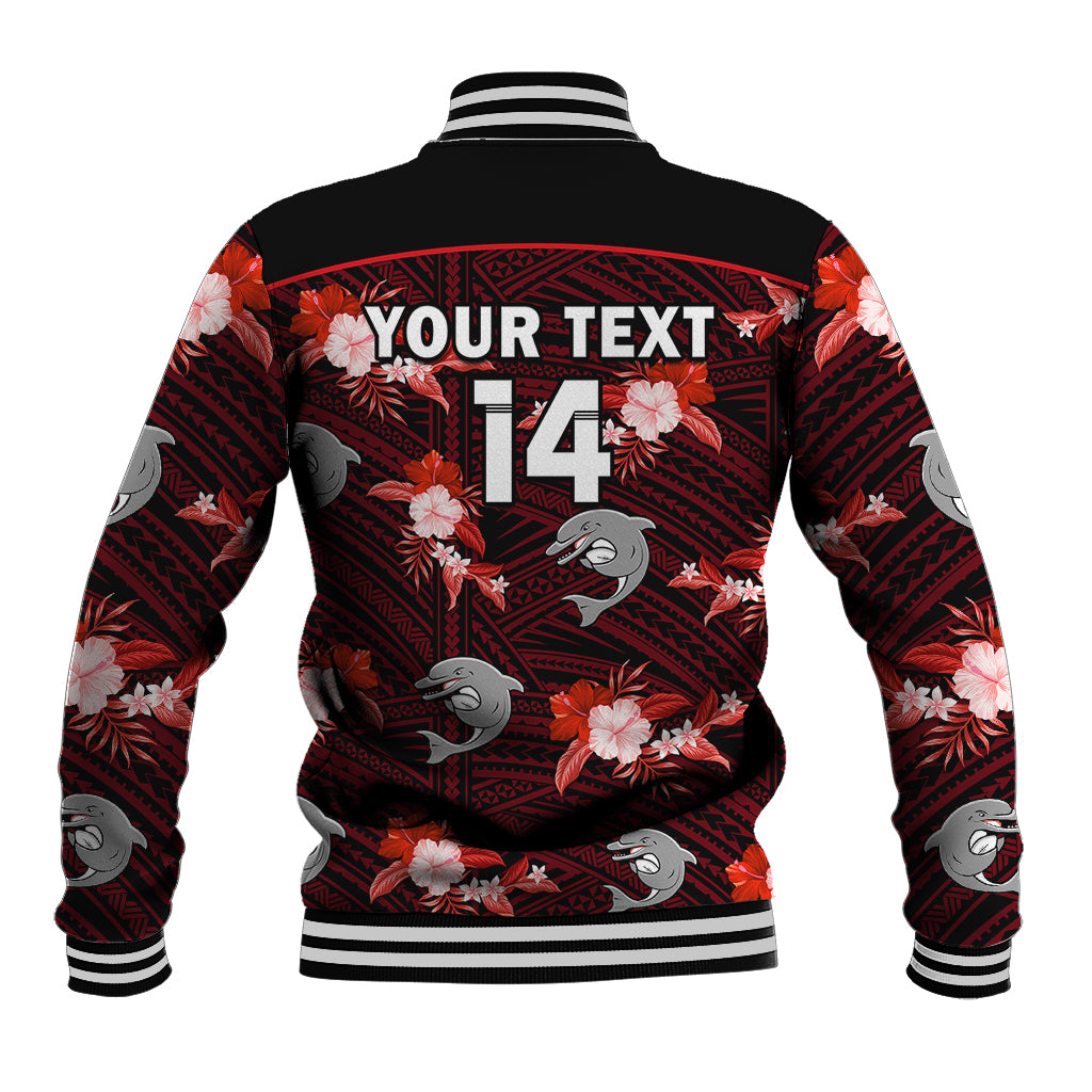 custom-text-and-number-dolphins-rugby-baseball-jacket-polynesian-tribal-mix-tropical-hawaiian-style
