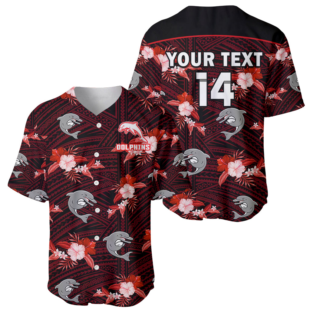 custom-text-and-number-dolphins-rugby-baseball-jersey-polynesian-tribal-mix-tropical-hawaiian-style