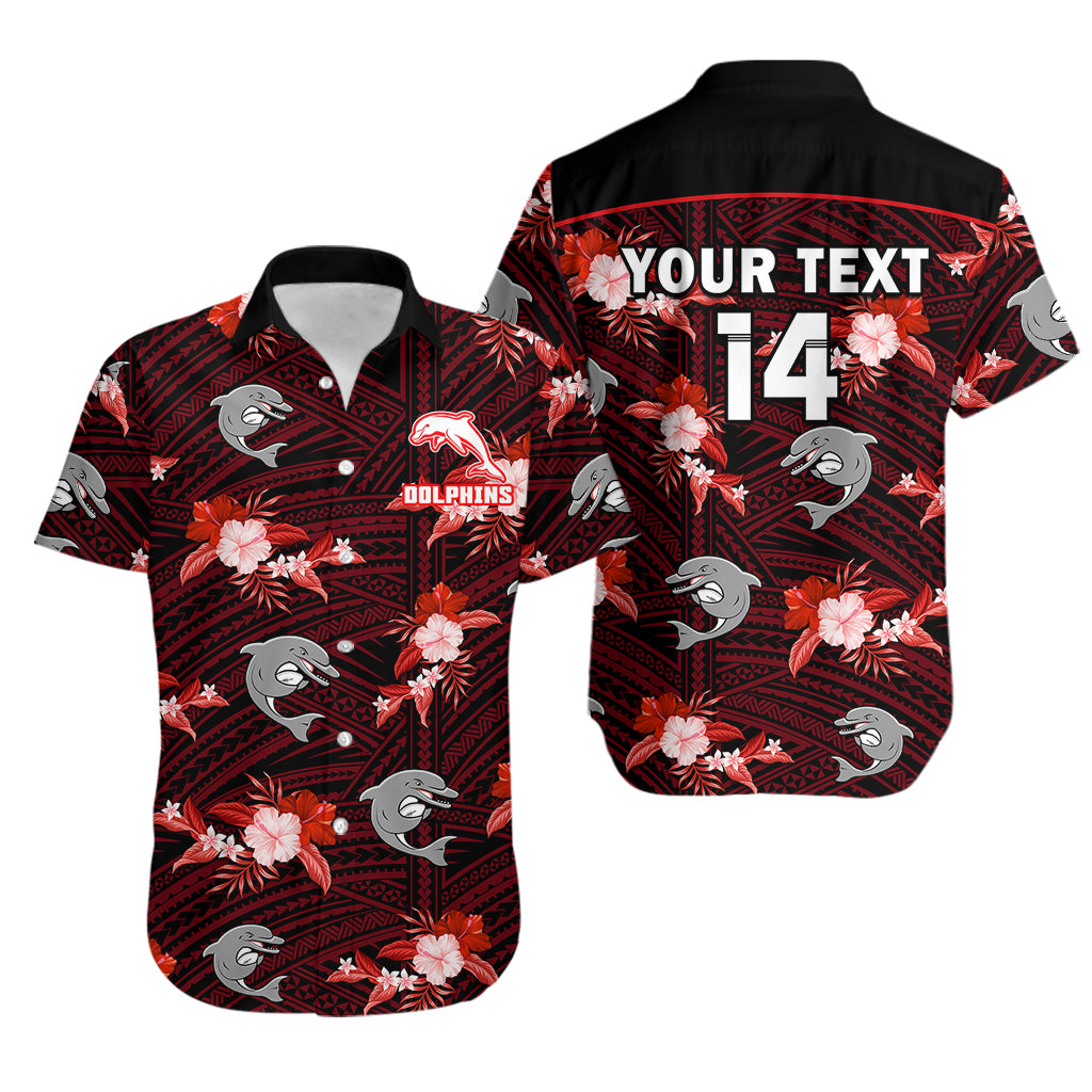 custom-text-and-number-dolphins-rugby-hawaiian-shirt-polynesian-tribal-mix-tropical-hawaiian-style