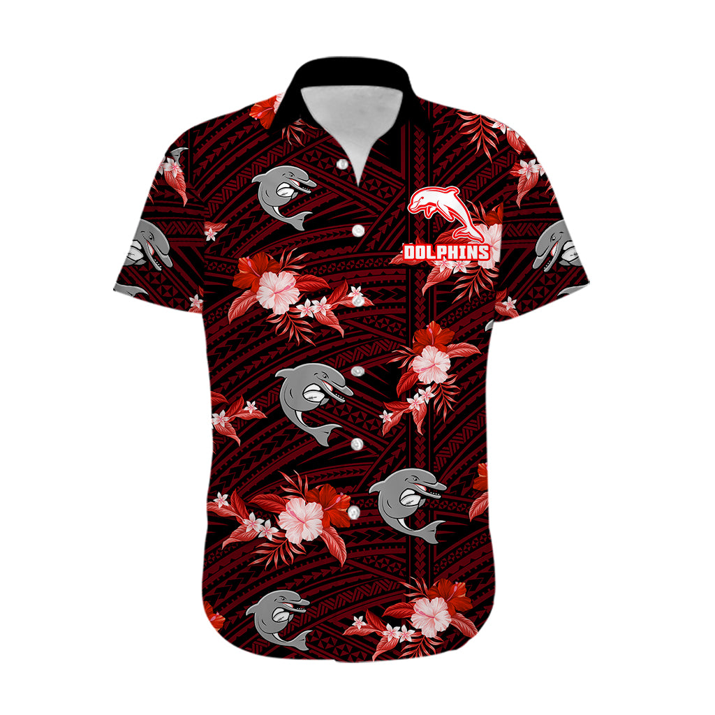custom-text-and-number-dolphins-rugby-hawaiian-shirt-polynesian-tribal-mix-tropical-hawaiian-style