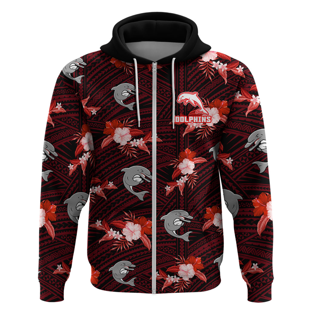 custom-text-and-number-dolphins-rugby-hoodie-polynesian-tribal-mix-tropical-hawaiian-style