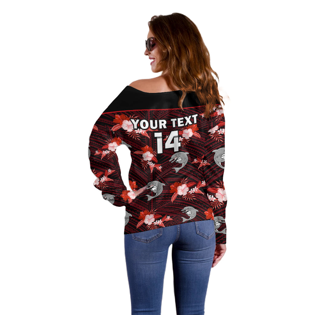 custom-text-and-number-dolphins-rugby-off-shoulder-sweater-polynesian-tribal-mix-tropical-hawaiian-style