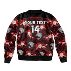 custom-text-and-number-dolphins-rugby-sleeve-zip-bomber-jacket-polynesian-tribal-mix-tropical-hawaiian-style