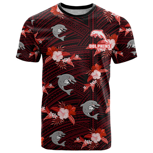 custom-text-and-number-dolphins-rugby-t-shirt-polynesian-tribal-mix-tropical-hawaiian-style