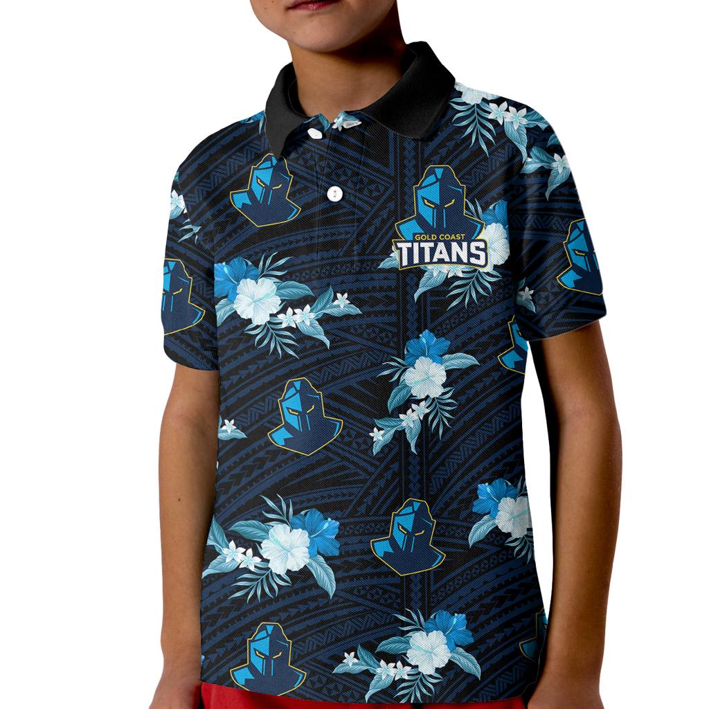 custom-text-and-number-titans-rugby-kid-polo-shirt-polynesian-tribal-mix-tropical-hawaiian-style