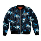 custom-text-and-number-titans-rugby-sleeve-zip-bomber-jacket-polynesian-tribal-mix-tropical-hawaiian-style