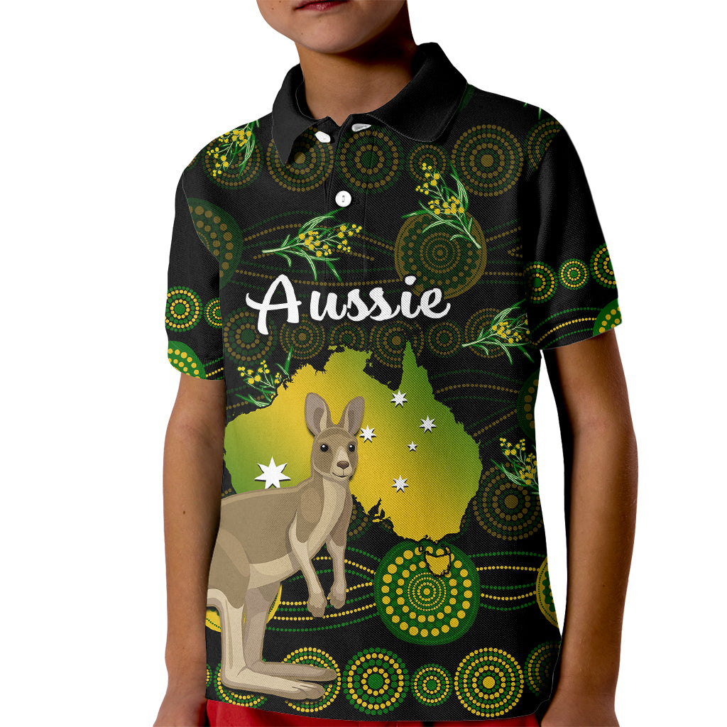 custom-personalised-australia-kid-polo-shirt-golden-wattle-mix-kangaroo-and-map