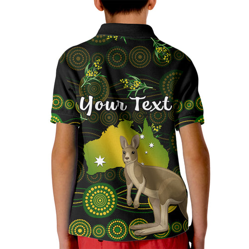 custom-personalised-australia-kid-polo-shirt-golden-wattle-mix-kangaroo-and-map
