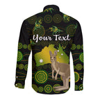 custom-personalised-australia-long-sleeve-button-shirt-golden-wattle-mix-kangaroo-and-map