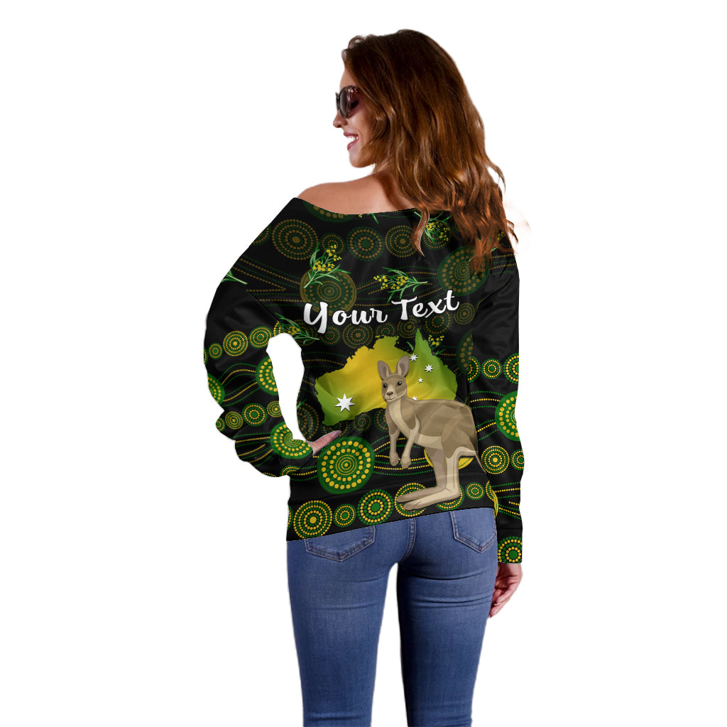 custom-personalised-australia-off-shoulder-sweater-golden-wattle-mix-kangaroo-and-map