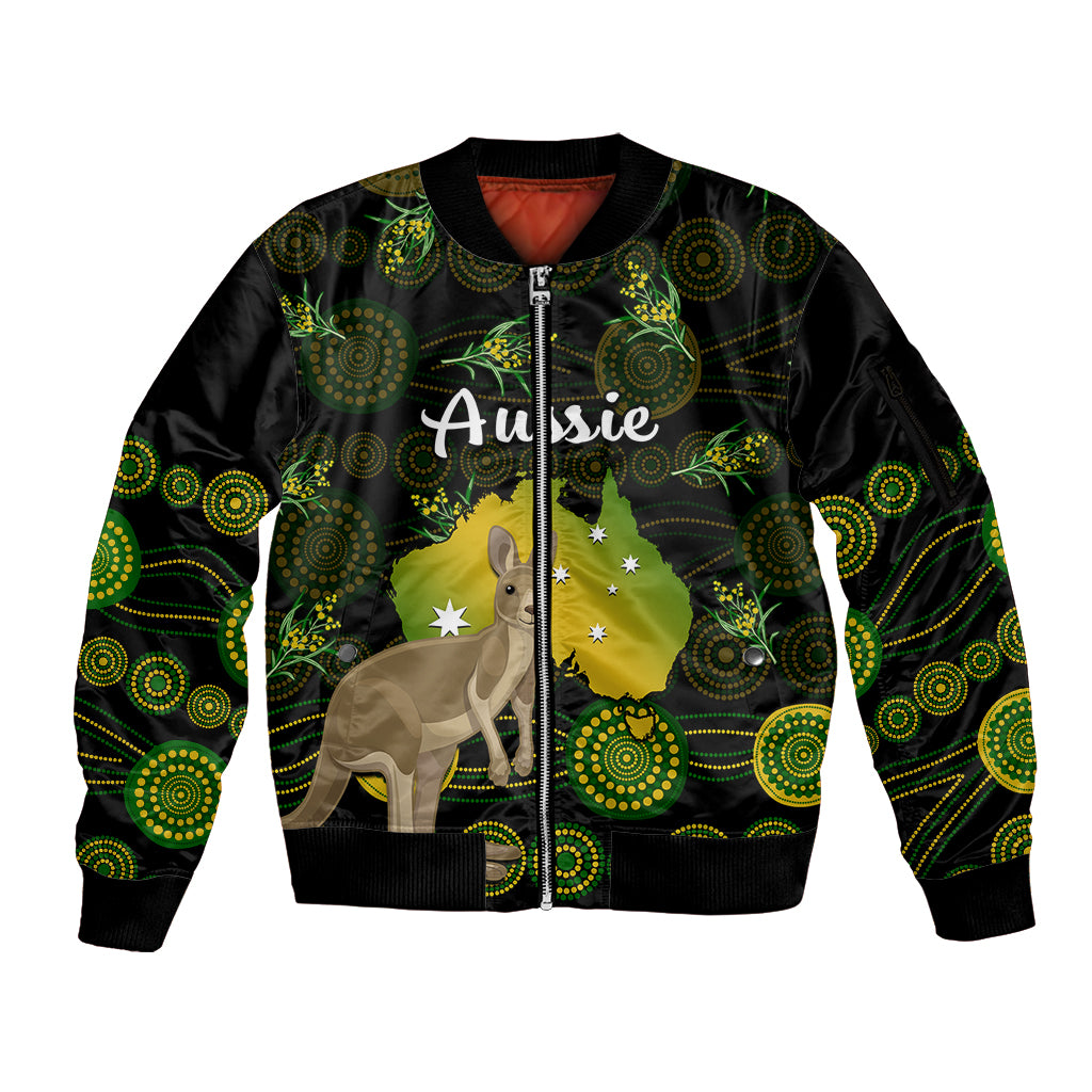 custom-personalised-australia-sleeve-zip-bomber-jacket-golden-wattle-mix-kangaroo-and-map