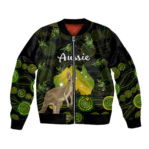 custom-personalised-australia-sleeve-zip-bomber-jacket-golden-wattle-mix-kangaroo-and-map