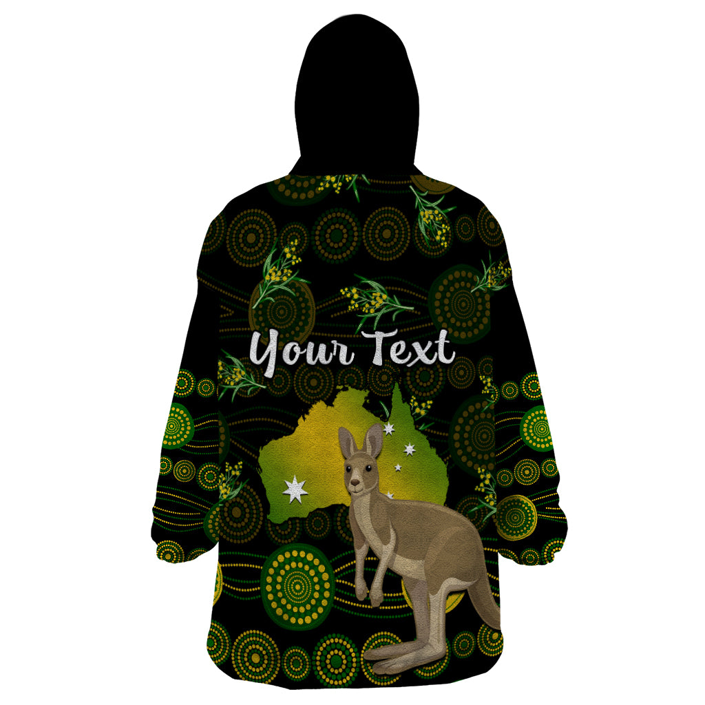 custom-personalised-australia-wearable-blanket-hoodie-golden-wattle-mix-kangaroo-and-map