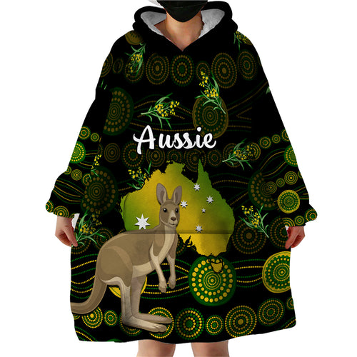 custom-personalised-australia-wearable-blanket-hoodie-golden-wattle-mix-kangaroo-and-map