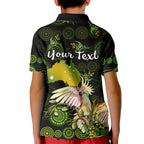 custom-personalised-australia-kid-polo-shirt-golden-wattle-mix-cockatoo-and-map