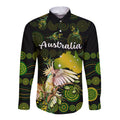 custom-personalised-australia-long-sleeve-button-shirt-golden-wattle-mix-cockatoo-and-map
