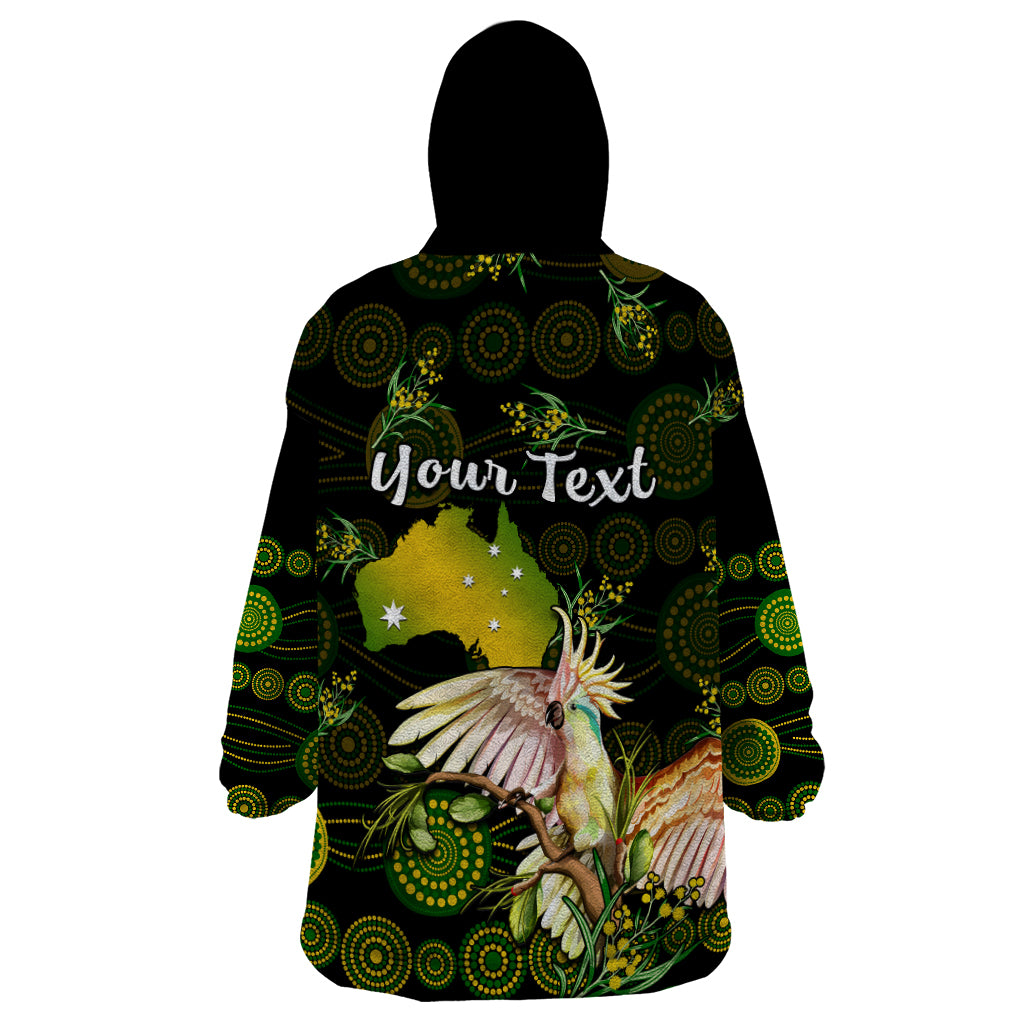 custom-personalised-australia-wearable-blanket-hoodie-golden-wattle-mix-cockatoo-and-map