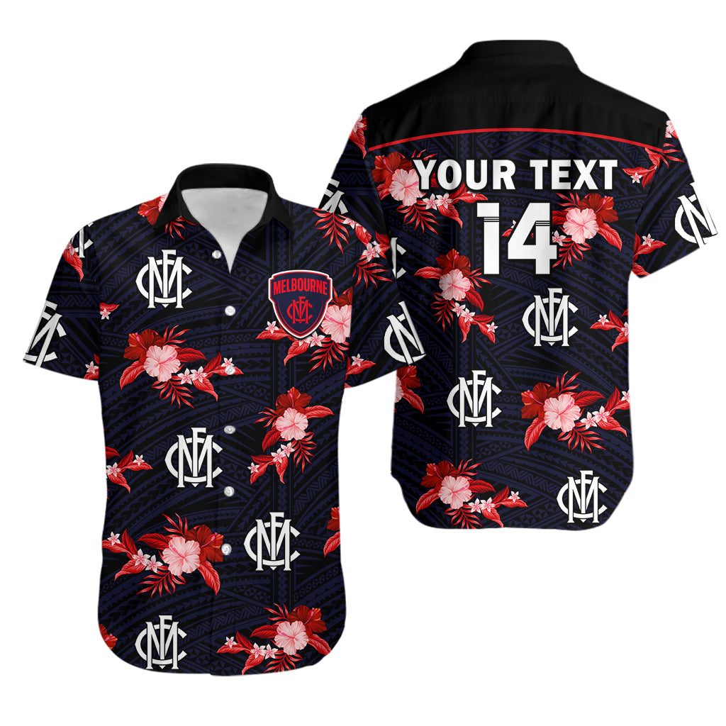 custom-text-and-number-demons-football-hawaiian-shirt-polynesian-tribal-mix-tropical-hawaiian-style