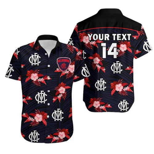custom-text-and-number-demons-football-hawaiian-shirt-polynesian-tribal-mix-tropical-hawaiian-style