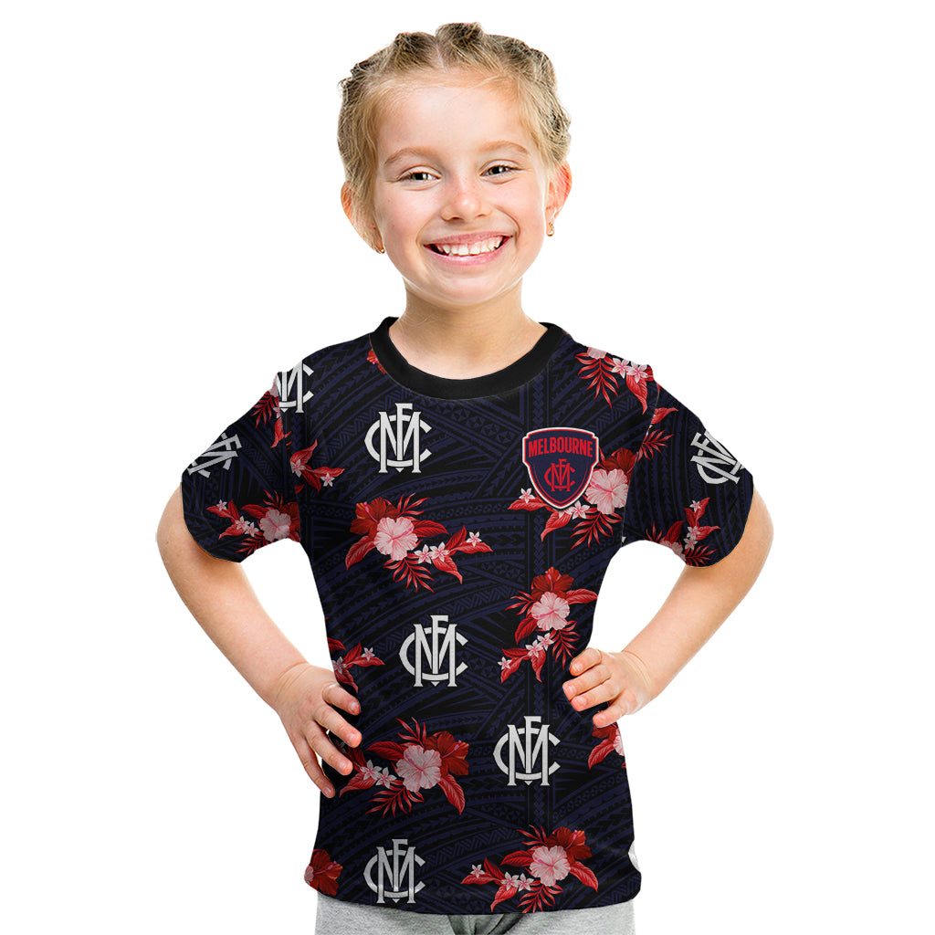 custom-text-and-number-demons-football-kid-t-shirt-polynesian-tribal-mix-tropical-hawaiian-style