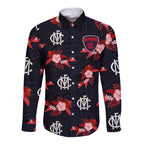 custom-text-and-number-demons-football-long-sleeve-button-shirt-polynesian-tribal-mix-tropical-hawaiian-style