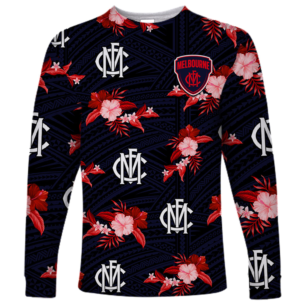 custom-text-and-number-demons-football-long-sleeve-shirt-polynesian-tribal-mix-tropical-hawaiian-style