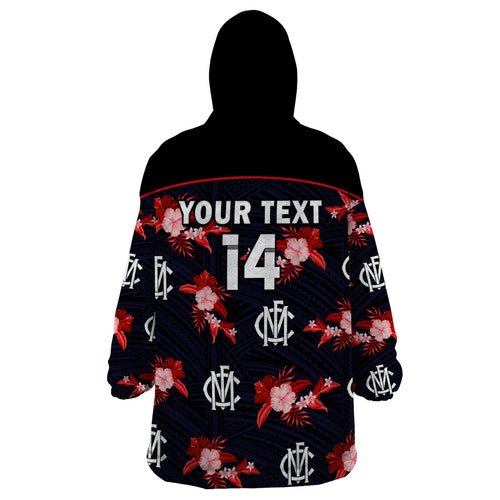 custom-text-and-number-demons-football-wearable-blanket-hoodie-polynesian-tribal-mix-tropical-hawaiian-style