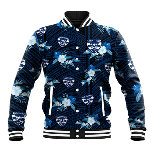 custom-text-and-number-geelong-cats-football-baseball-jacket-polynesian-tribal-mix-tropical-hawaiian-style