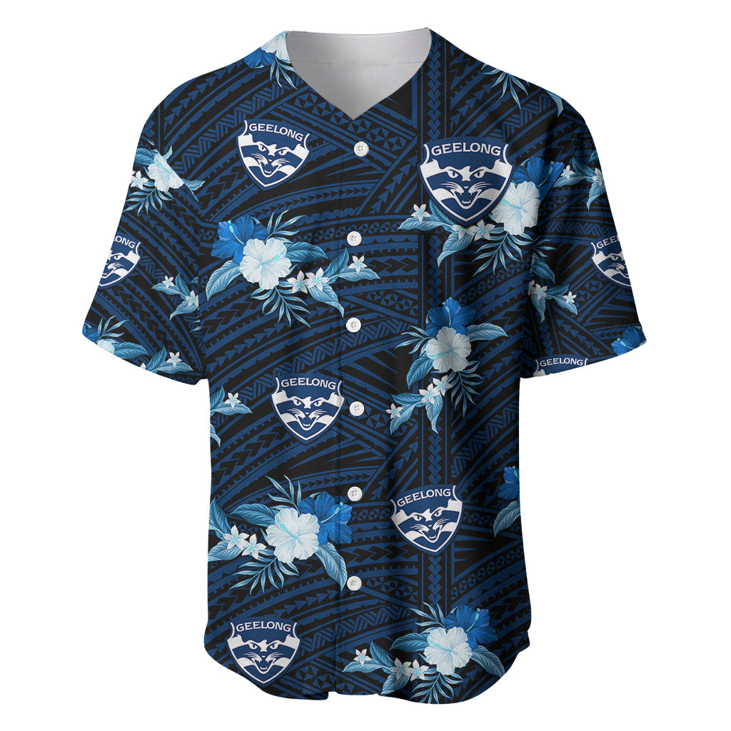 custom-text-and-number-geelong-cats-football-baseball-jersey-polynesian-tribal-mix-tropical-hawaiian-style