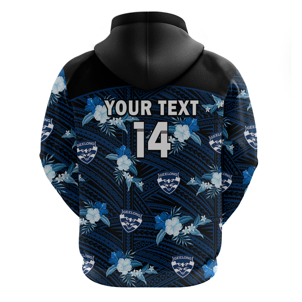 custom-text-and-number-geelong-cats-football-hoodie-polynesian-tribal-mix-tropical-hawaiian-style