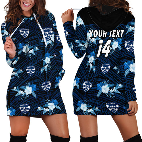 custom-text-and-number-geelong-cats-football-hoodie-dress-polynesian-tribal-mix-tropical-hawaiian-style