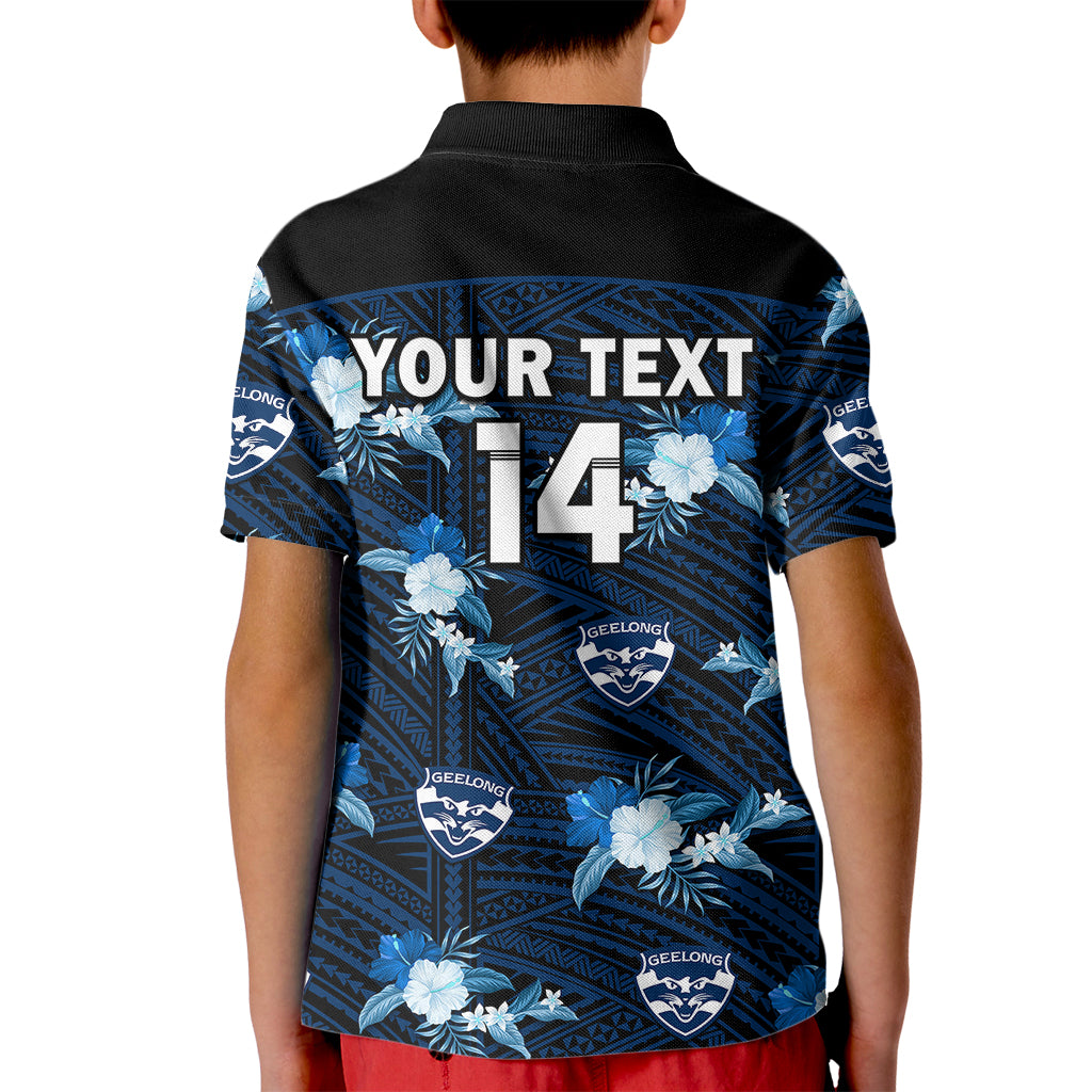 custom-text-and-number-geelong-cats-football-kid-polo-shirt-polynesian-tribal-mix-tropical-hawaiian-style