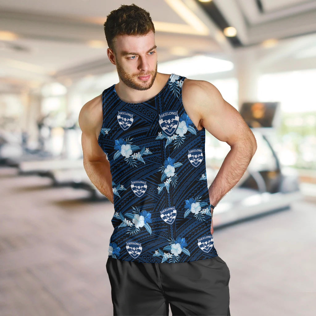 custom-text-and-number-geelong-cats-football-men-tank-top-polynesian-tribal-mix-tropical-hawaiian-style