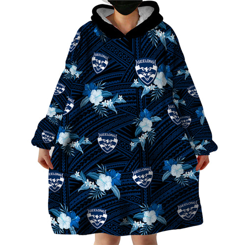 custom-text-and-number-geelong-cats-football-wearable-blanket-hoodie-polynesian-tribal-mix-tropical-hawaiian-style