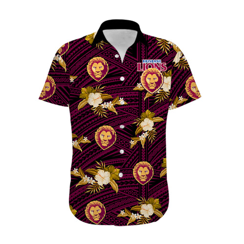 custom-text-and-number-brisbane-lions-football-hawaiian-shirt-polynesian-tribal-mix-tropical-hawaiian-style