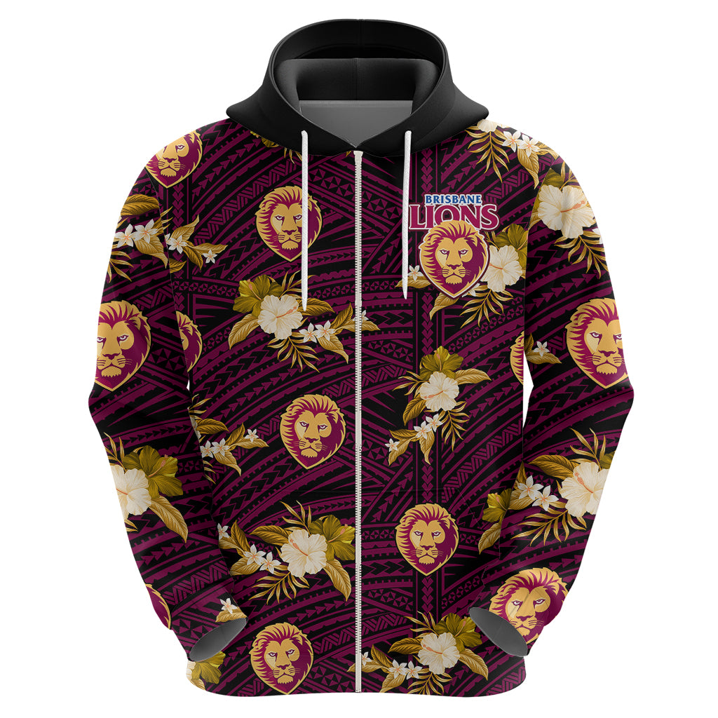custom-text-and-number-brisbane-lions-football-hoodie-polynesian-tribal-mix-tropical-hawaiian-style
