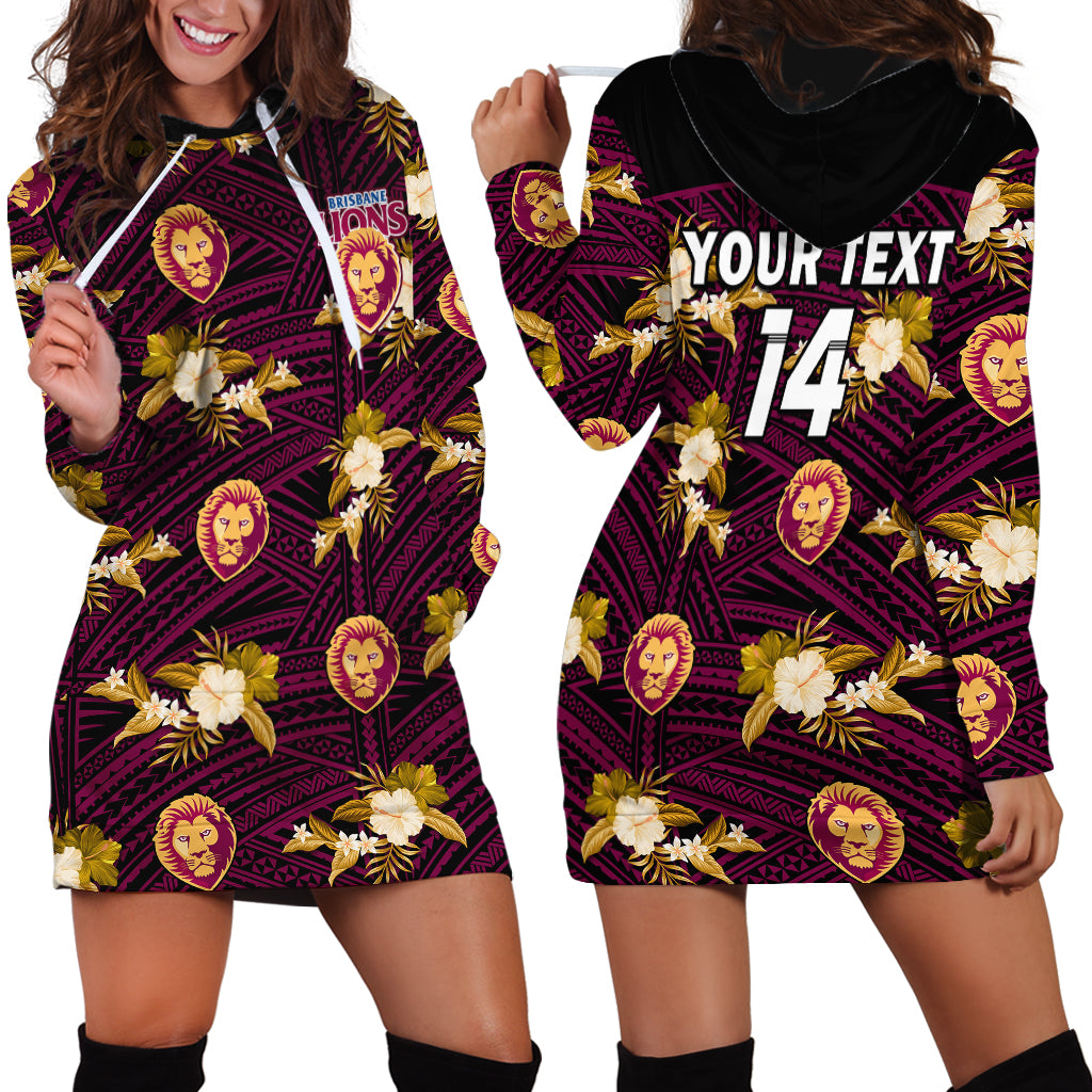 custom-text-and-number-brisbane-lions-football-hoodie-dress-polynesian-tribal-mix-tropical-hawaiian-style