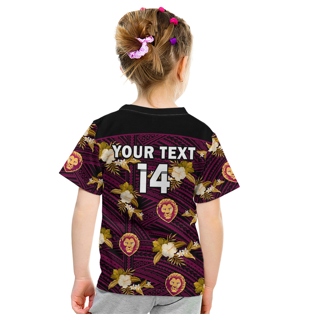 custom-text-and-number-brisbane-lions-football-kid-t-shirt-polynesian-tribal-mix-tropical-hawaiian-style