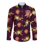 custom-text-and-number-brisbane-lions-football-long-sleeve-button-shirt-polynesian-tribal-mix-tropical-hawaiian-style