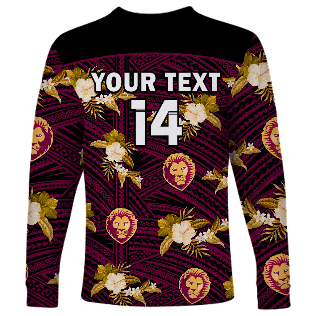 custom-text-and-number-brisbane-lions-football-long-sleeve-shirt-polynesian-tribal-mix-tropical-hawaiian-style