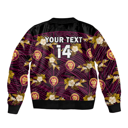 custom-text-and-number-brisbane-lions-football-sleeve-zip-bomber-jacket-polynesian-tribal-mix-tropical-hawaiian-style
