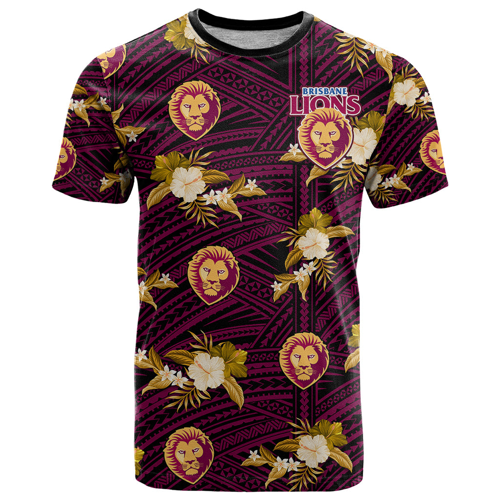 custom-text-and-number-brisbane-lions-football-t-shirt-polynesian-tribal-mix-tropical-hawaiian-style
