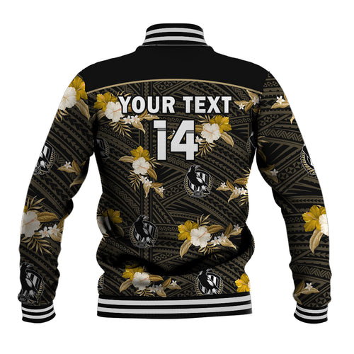 custom-text-and-number-collingwood-football-baseball-jacket-polynesian-tribal-mix-tropical-hawaiian-style
