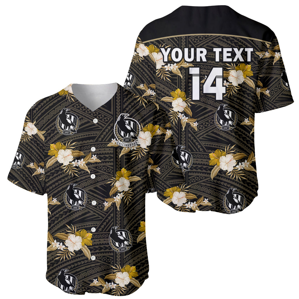custom-text-and-number-collingwood-football-baseball-jersey-polynesian-tribal-mix-tropical-hawaiian-style