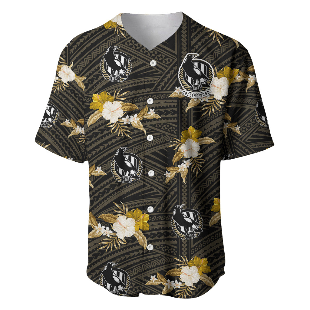 custom-text-and-number-collingwood-football-baseball-jersey-polynesian-tribal-mix-tropical-hawaiian-style