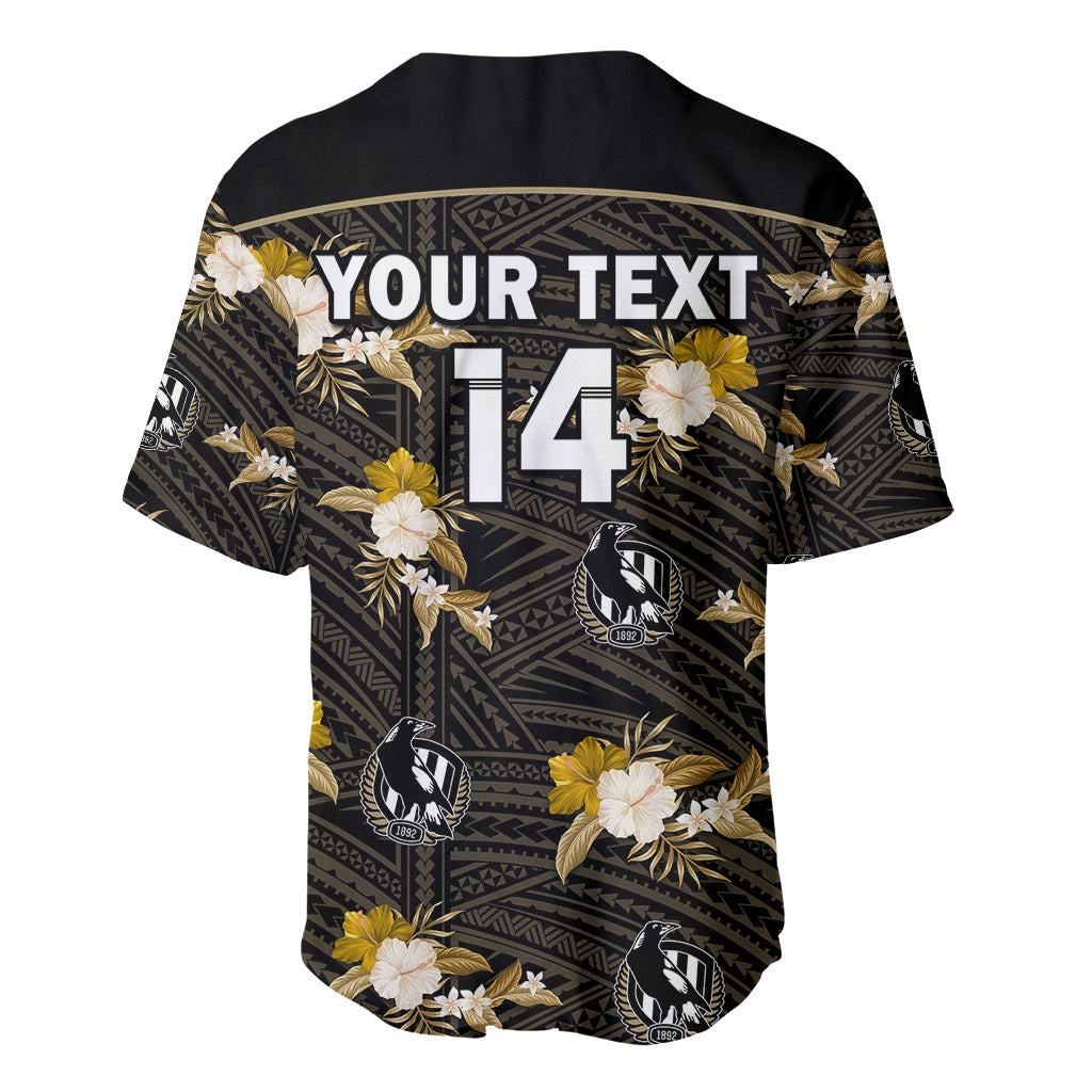 custom-text-and-number-collingwood-football-baseball-jersey-polynesian-tribal-mix-tropical-hawaiian-style