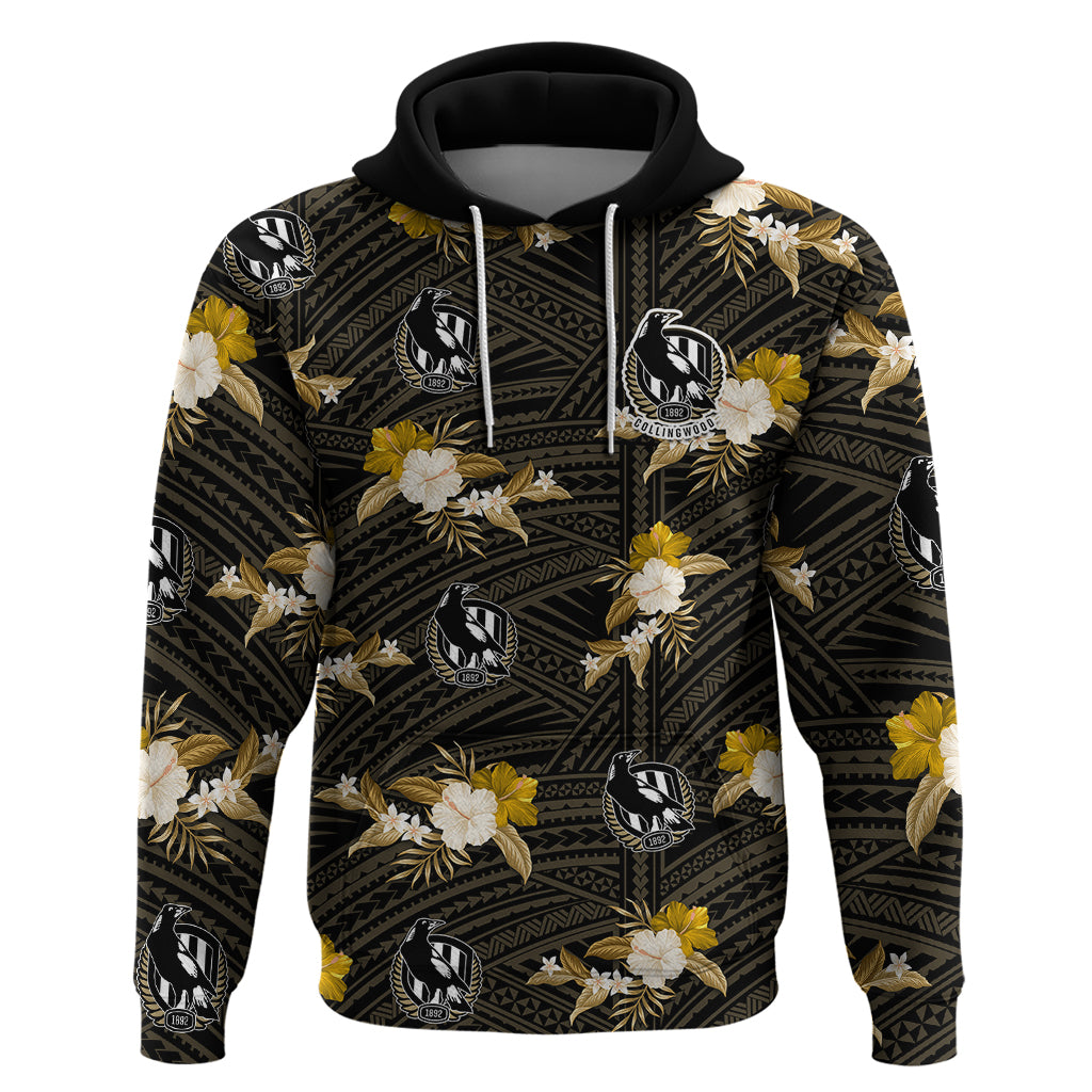 custom-text-and-number-collingwood-football-hoodie-polynesian-tribal-mix-tropical-hawaiian-style